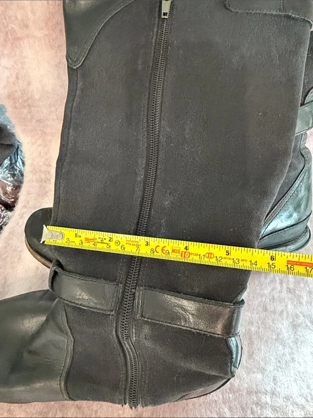 Patagonia Black Over-the-Knee Buckle Riding Boots